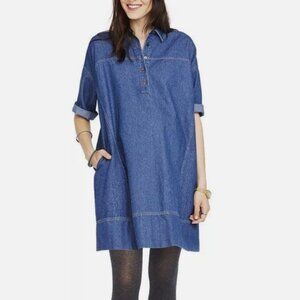 HATCH Collection denim Lizzie mini dress size 0 (XS/S)